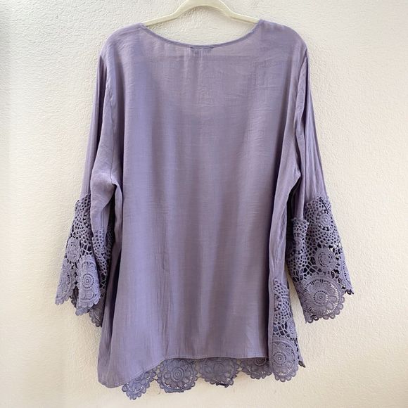 Unique Spectrum EUC Lavendar Blouse (Says Sz 2X but fits like 1X) - Picture 9 of 9